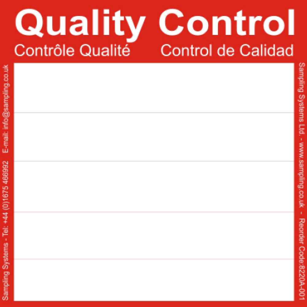 Red Quality Control Labels Red Quality Control Labels