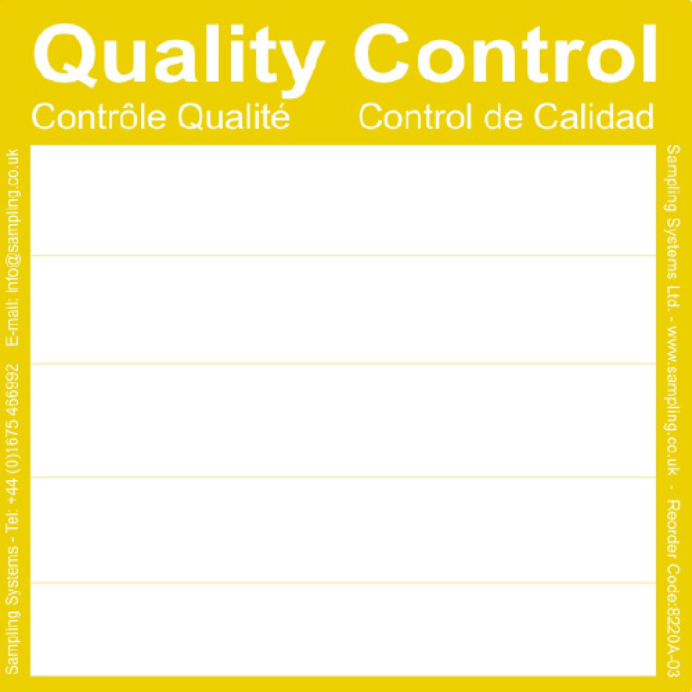 Yellow Quality Control Labels Yellow Quality Control Labels
