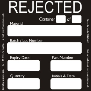 "Rejected" Quality Control Labels